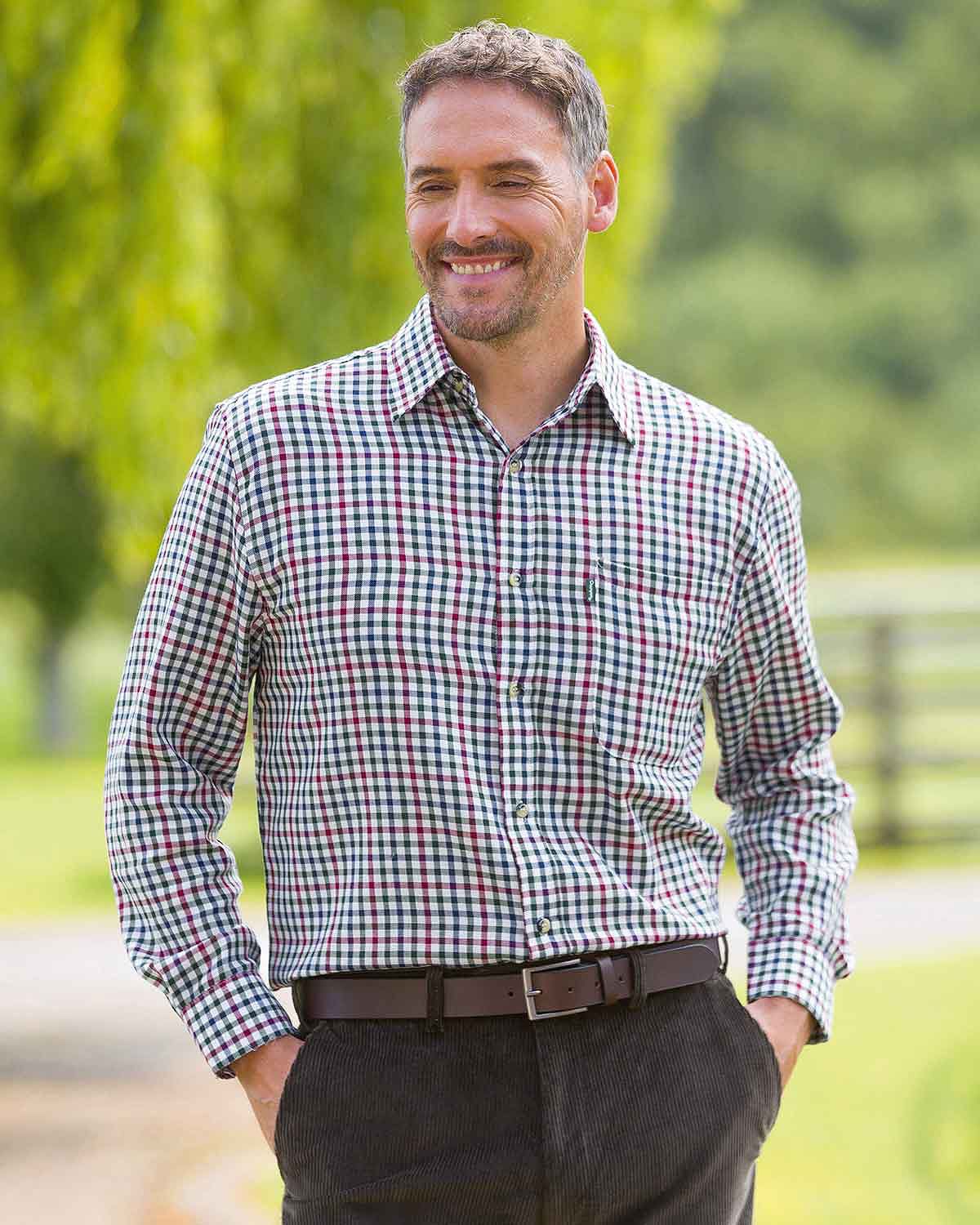 Long Sleeve Casual Check Shirt Mens Check Cotton Long Sleeve Casual Shirt