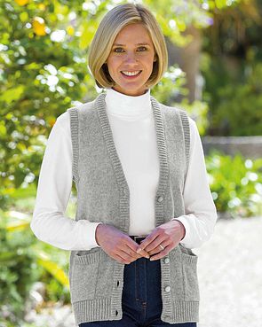Autumn-knitwear-older-ladies-knitted-waistcoat-grey