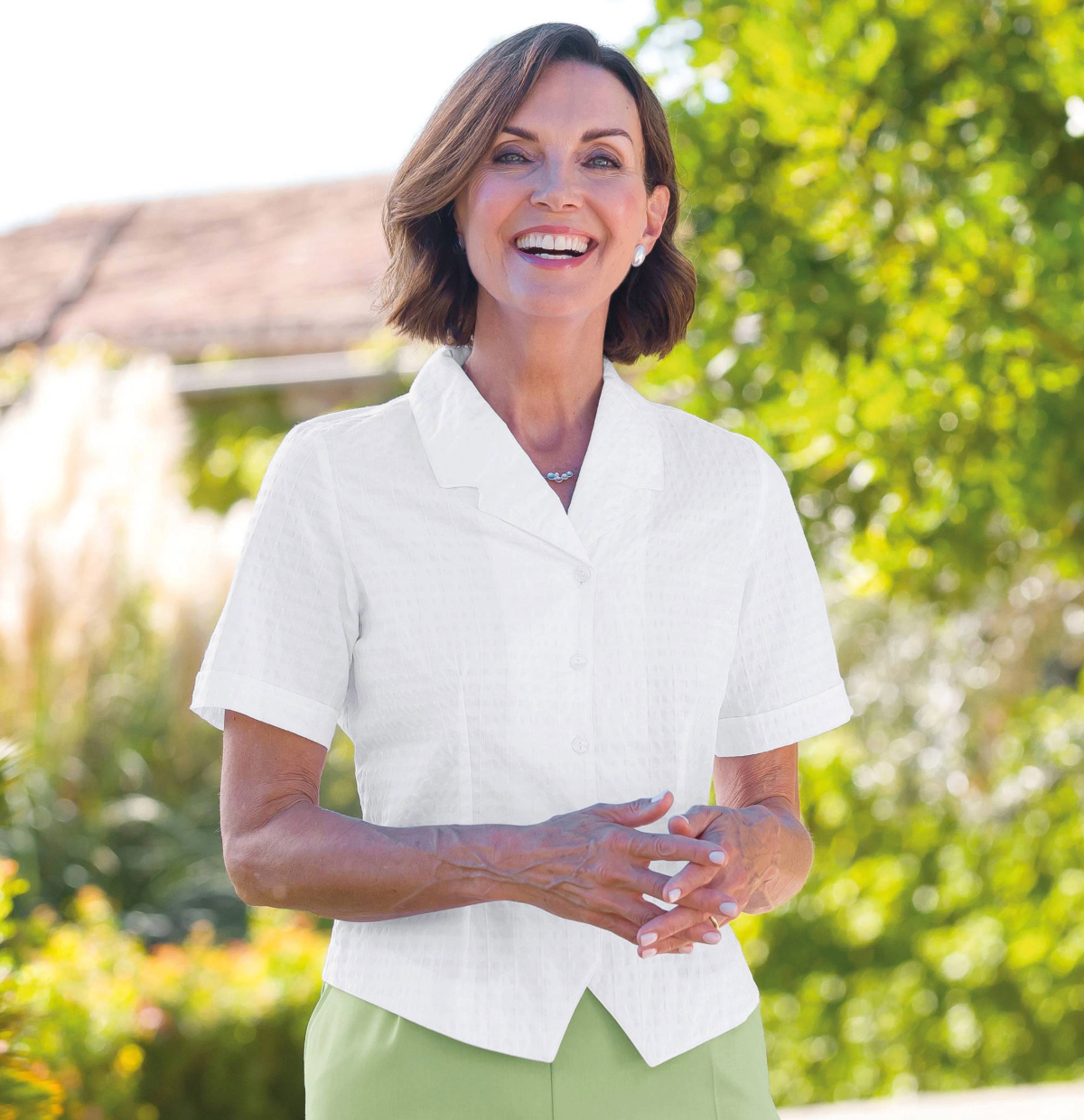 Ladies' classic white blouses