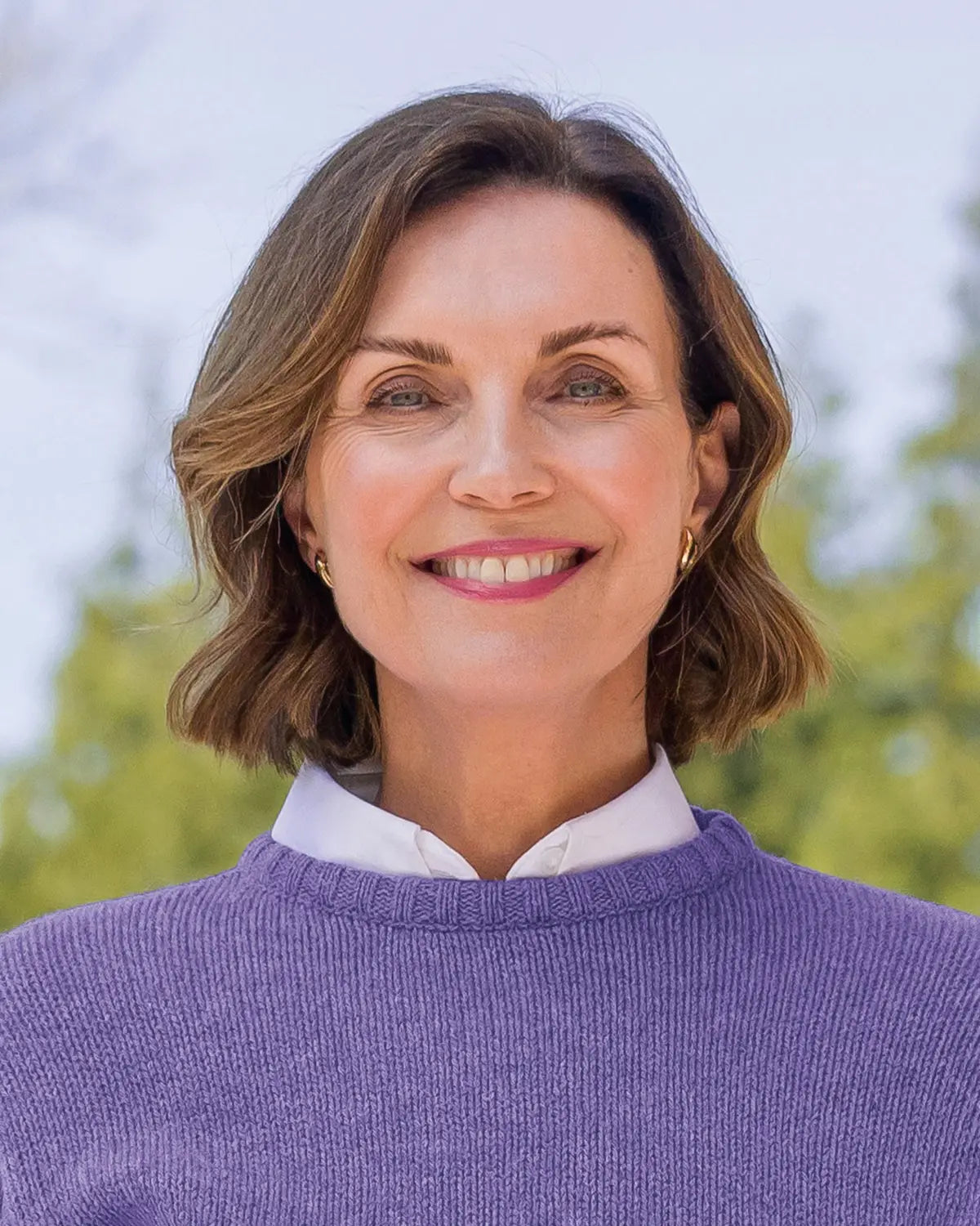 Ladies’ Pure Shetland Wool Crew Neck Jumper – Lilac