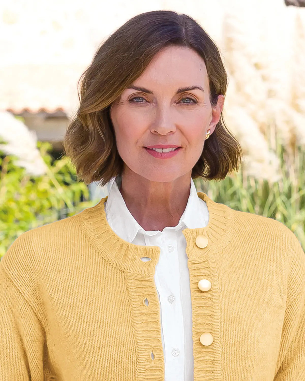 Ladies’ Pure Shetland Wool Cardigan – Buttermilk