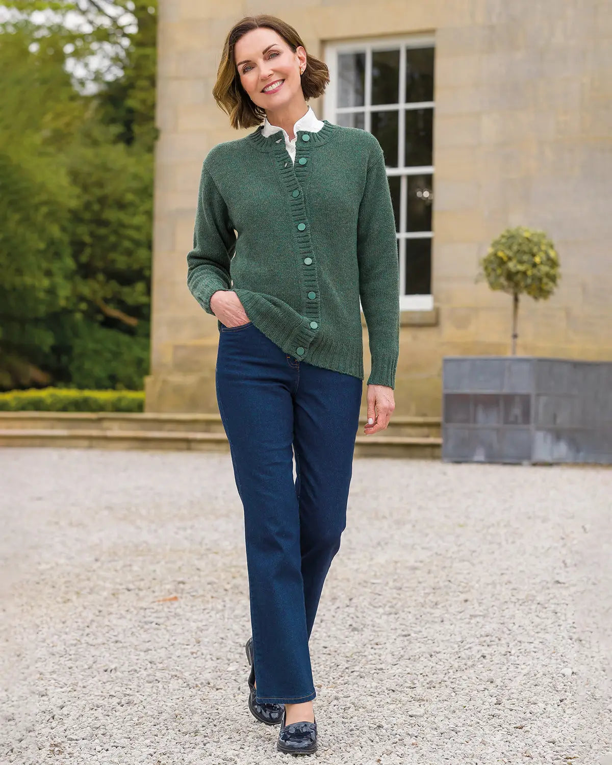 Ladies’ Pure Shetland Wool Cardigan – Holly