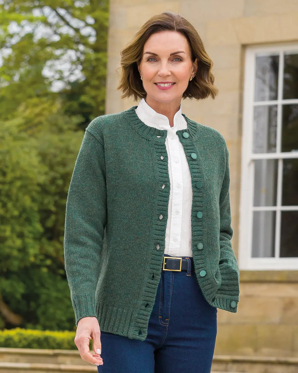 Ladies’ Pure Shetland Wool Cardigan – Holly