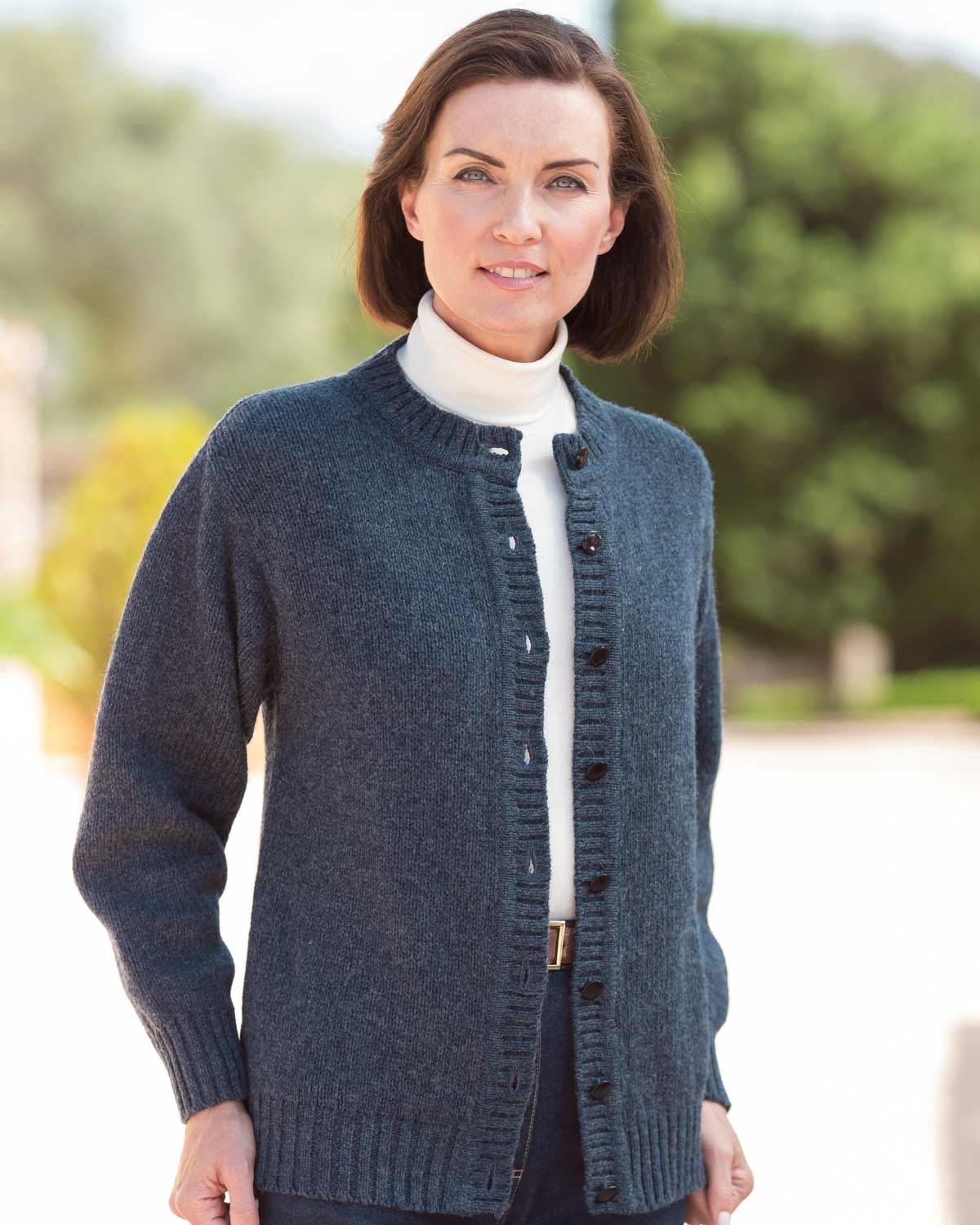 Shetland Cardigans - Navy Heather - Country Collection