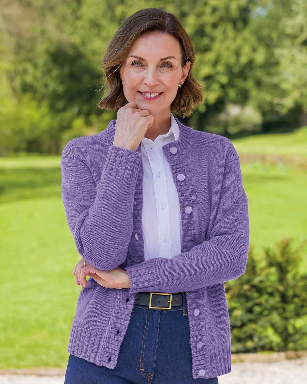 Shetland Cardigans - Lilac - Country Collection