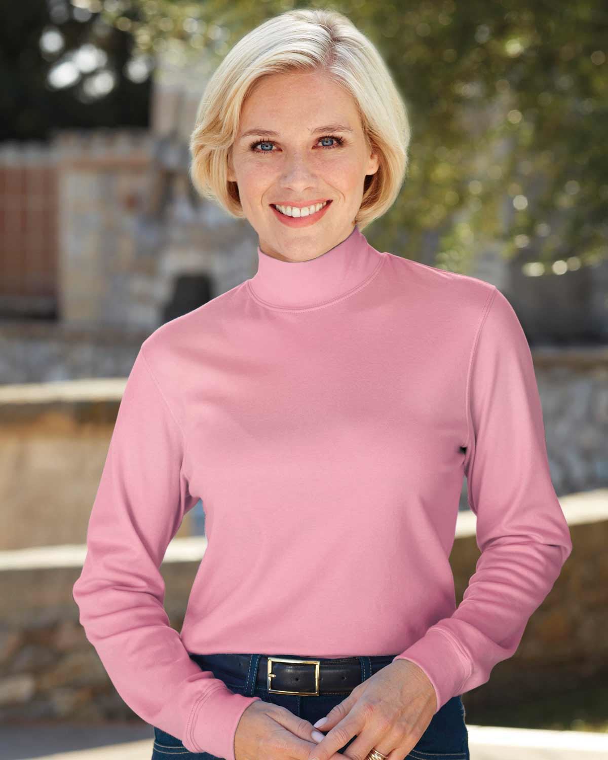 Cotton Turtle Neck Tops - Bouquet - Country Collection