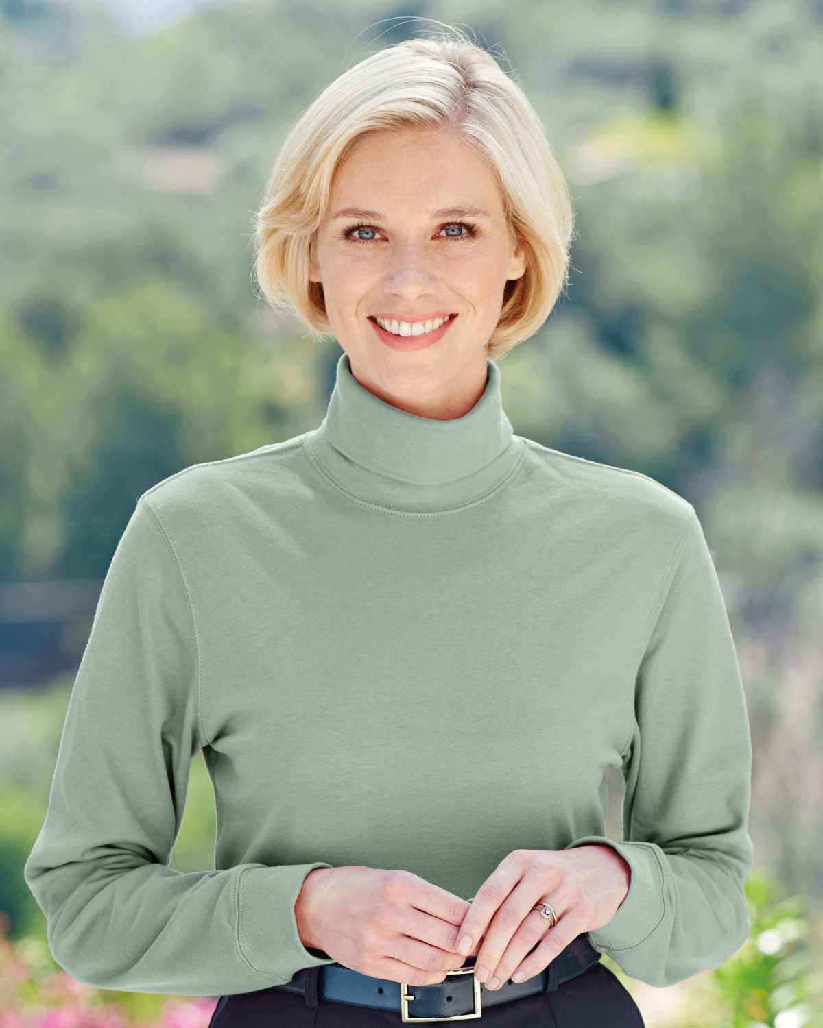 Cotton Polo Necks - Sage - Country Collection