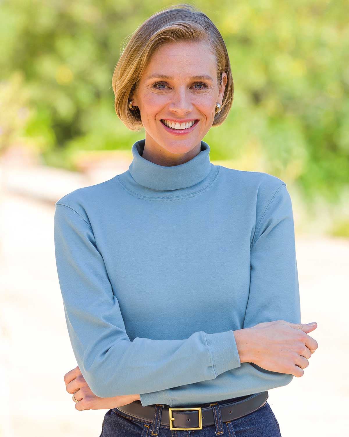 Cotton Polo Necks - Blue - Country Collection