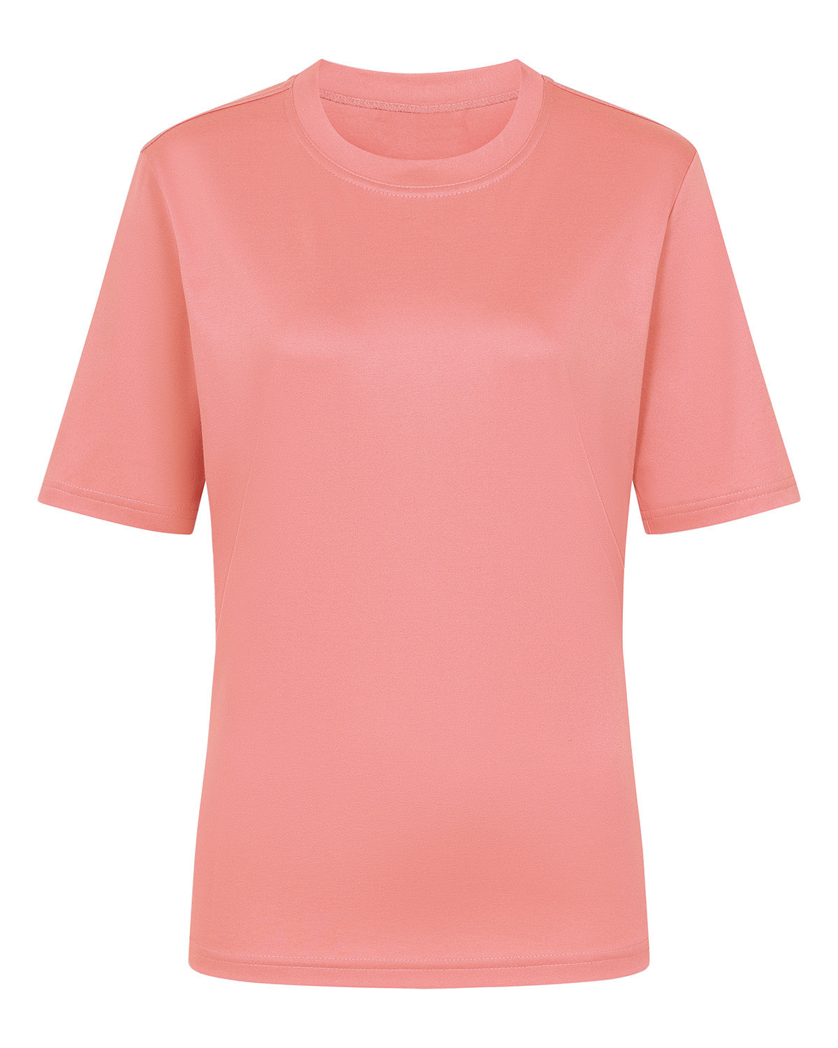 Ladies’ Silky Cotton Crew Neck Top – Coral