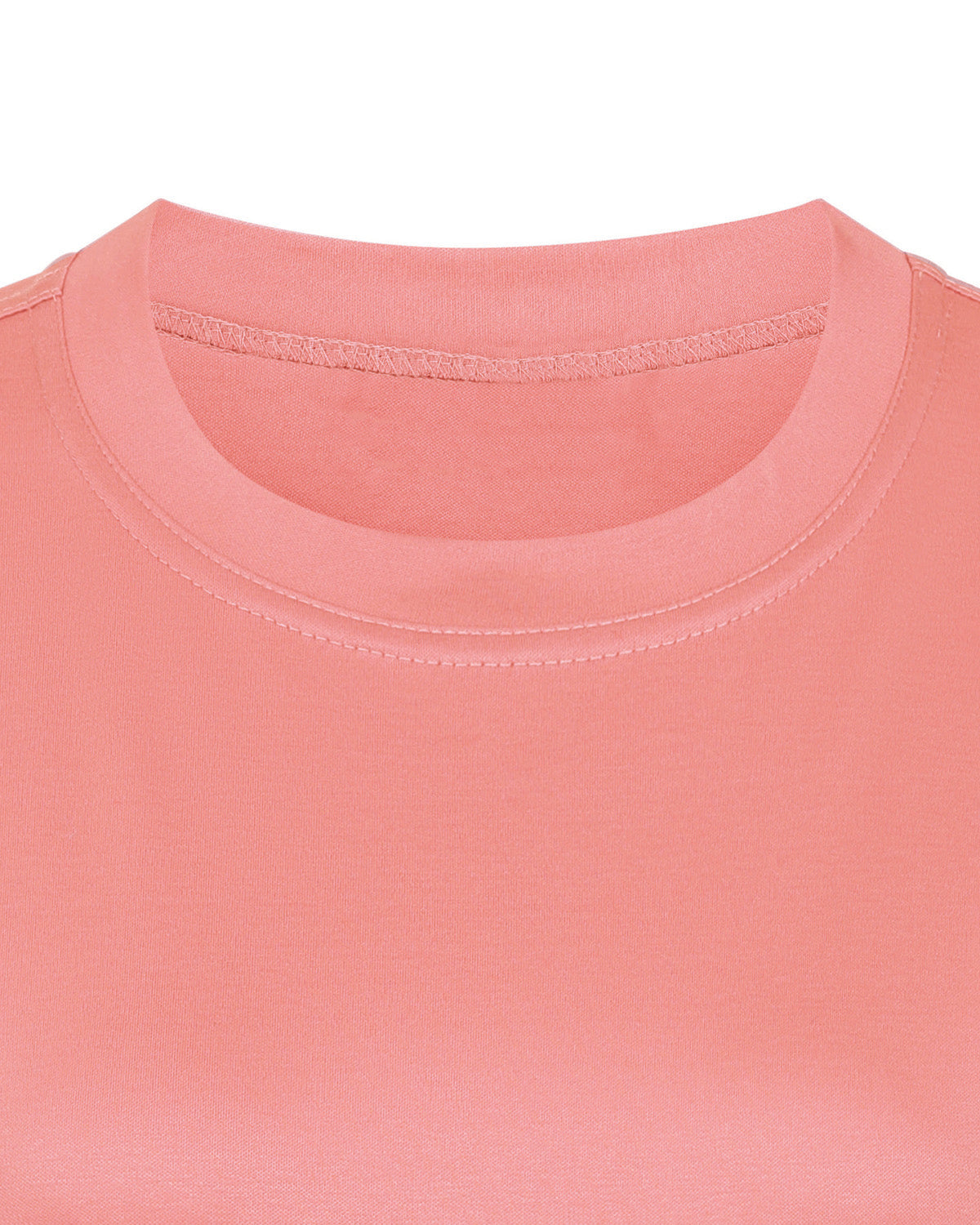 Ladies’ Silky Cotton Crew Neck Top – Coral