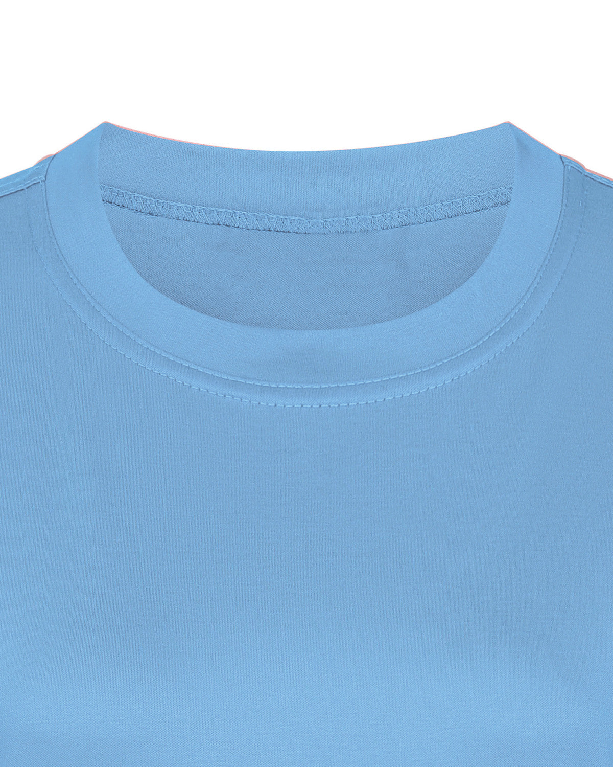 Ladies’ Silky Cotton Crew Neck Top – Cornflower