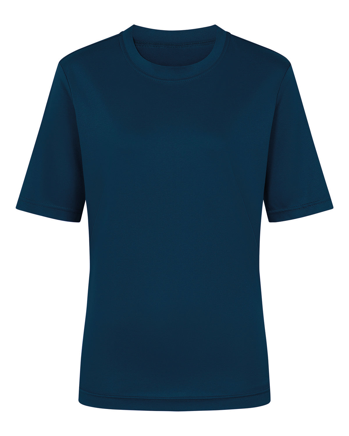 Ladies’ Silky Cotton Crew Neck Top – Navy
