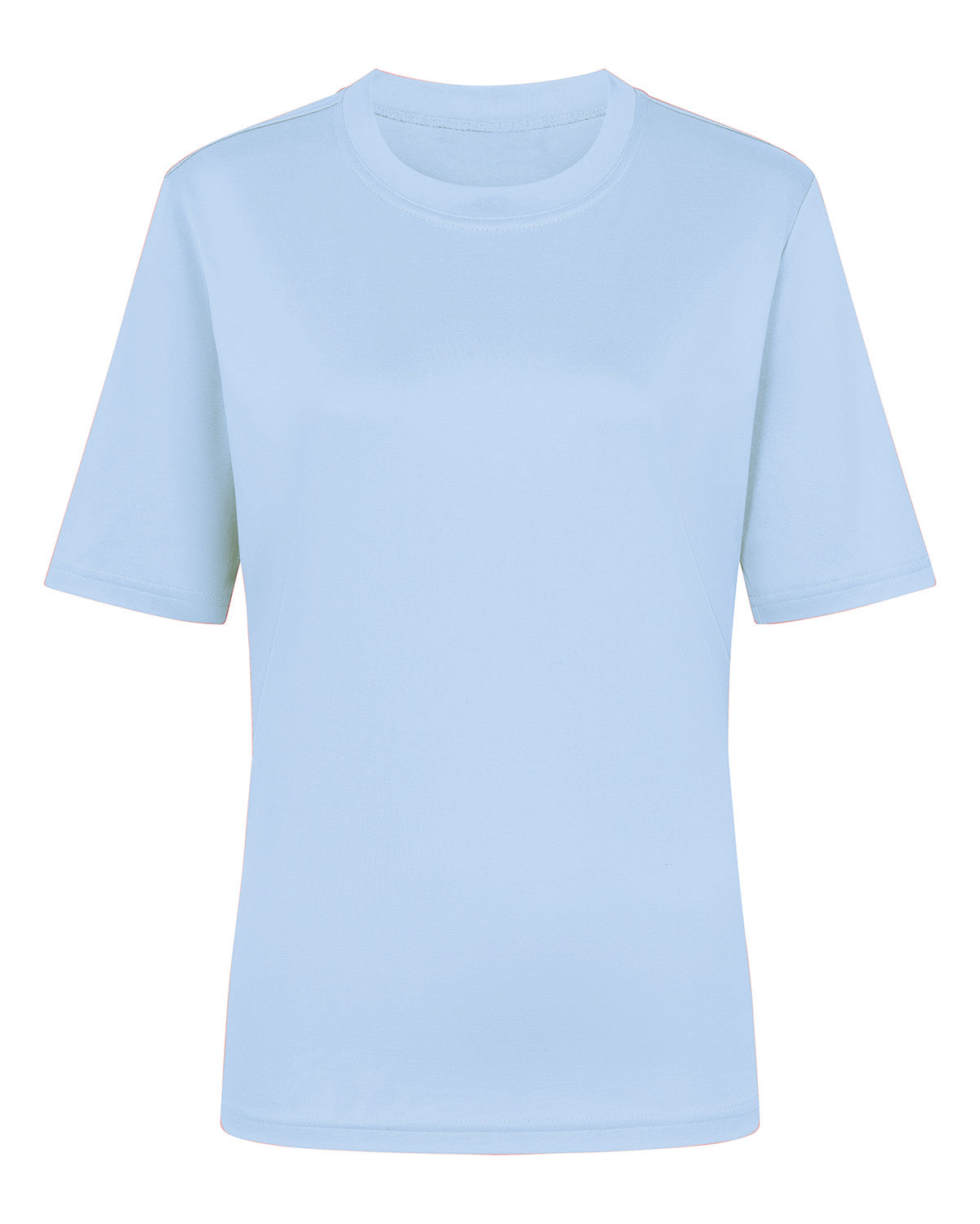 Ladies’ Silky Cotton Crew Neck Top – Pale Blue