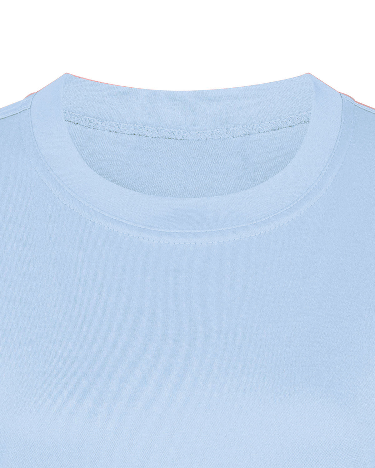 Ladies’ Silky Cotton Crew Neck Top – Pale Blue