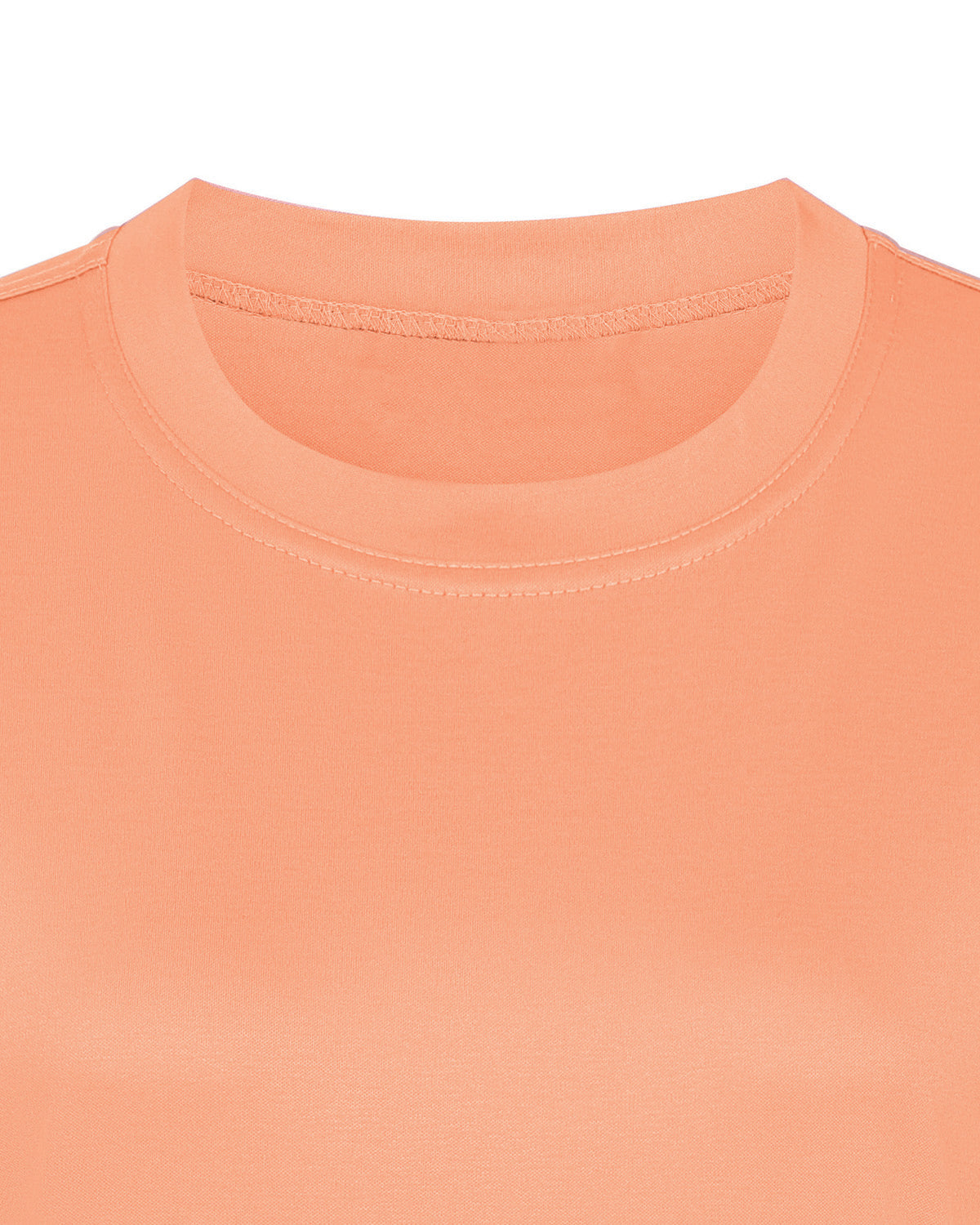 Ladies’ Silky Cotton Crew Neck Top – Papaya