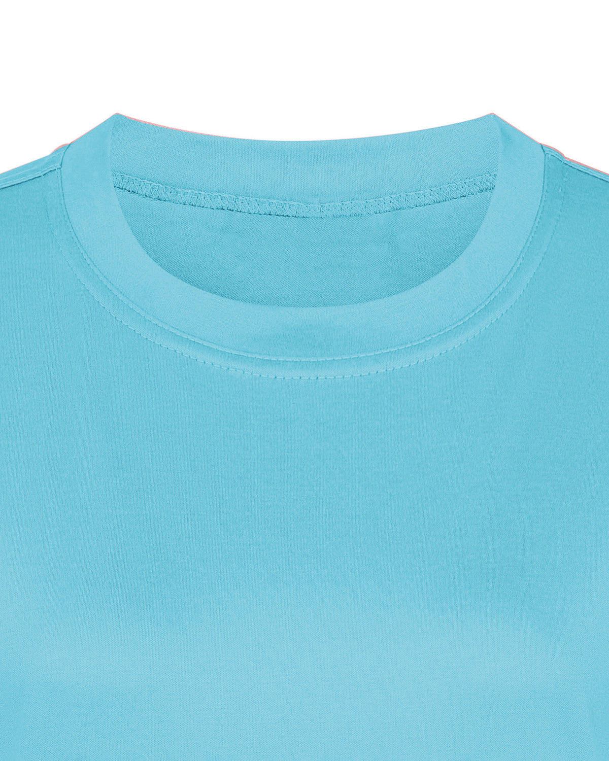 Ladies’ Silky Cotton Crew Neck Top – Turquoise