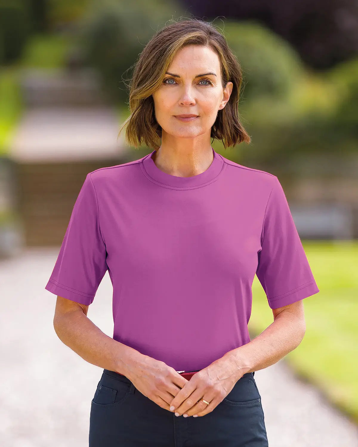 Ladies’ Silky Cotton Crew Neck Top – Viola