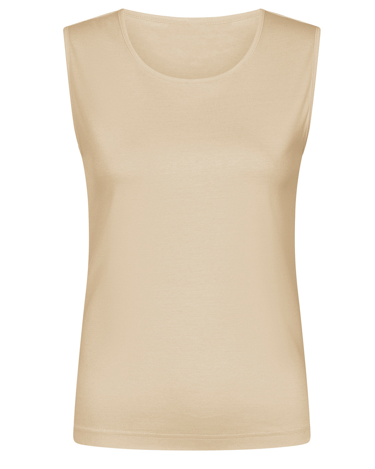 Ladies’ Silky Cotton Sleeveless Top – Champagne