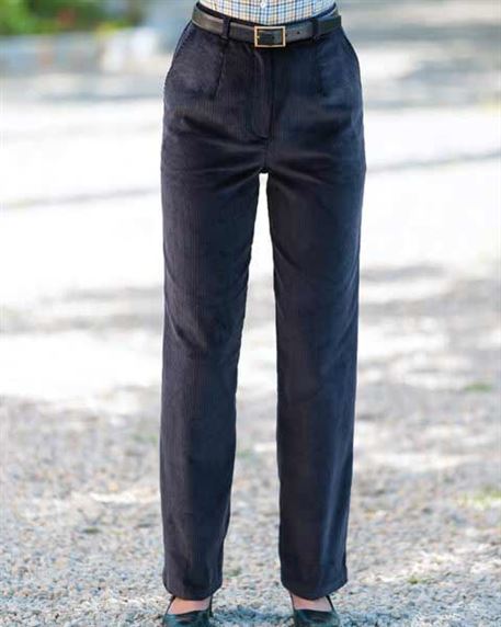 Corduroy Trousers  Ladies - Navy - Country Collection