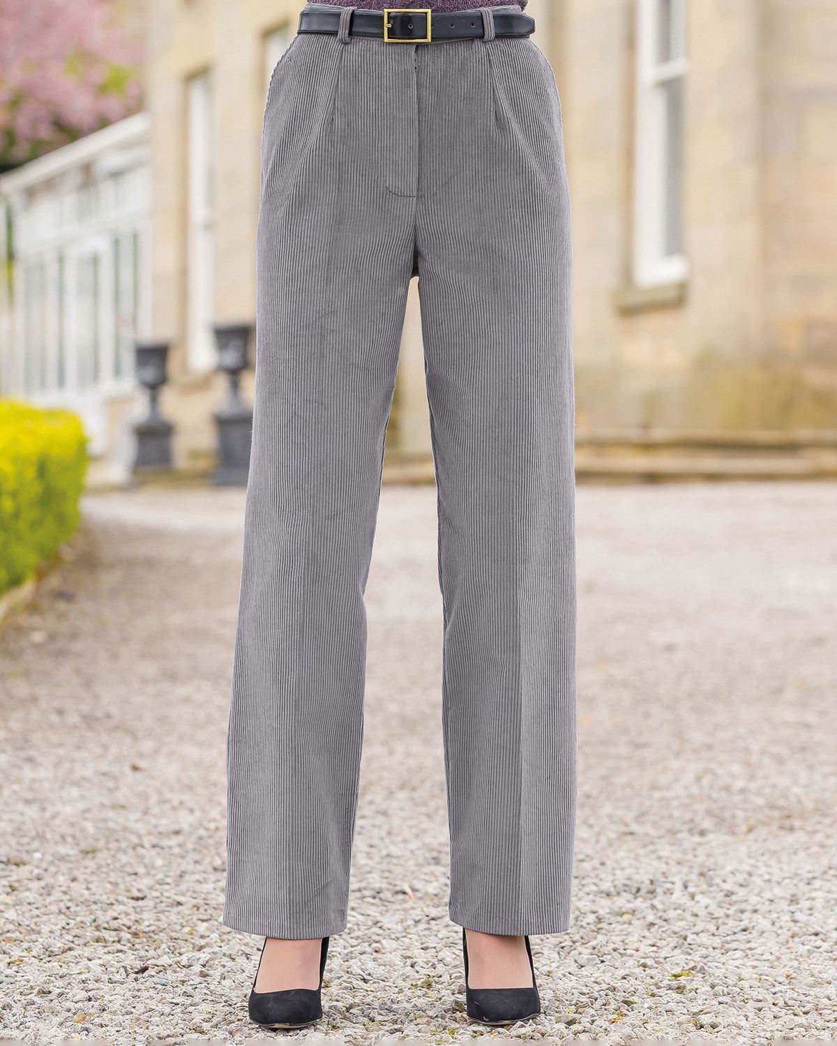Corduroy Trousers  Ladies - Steel Grey - Country Collection