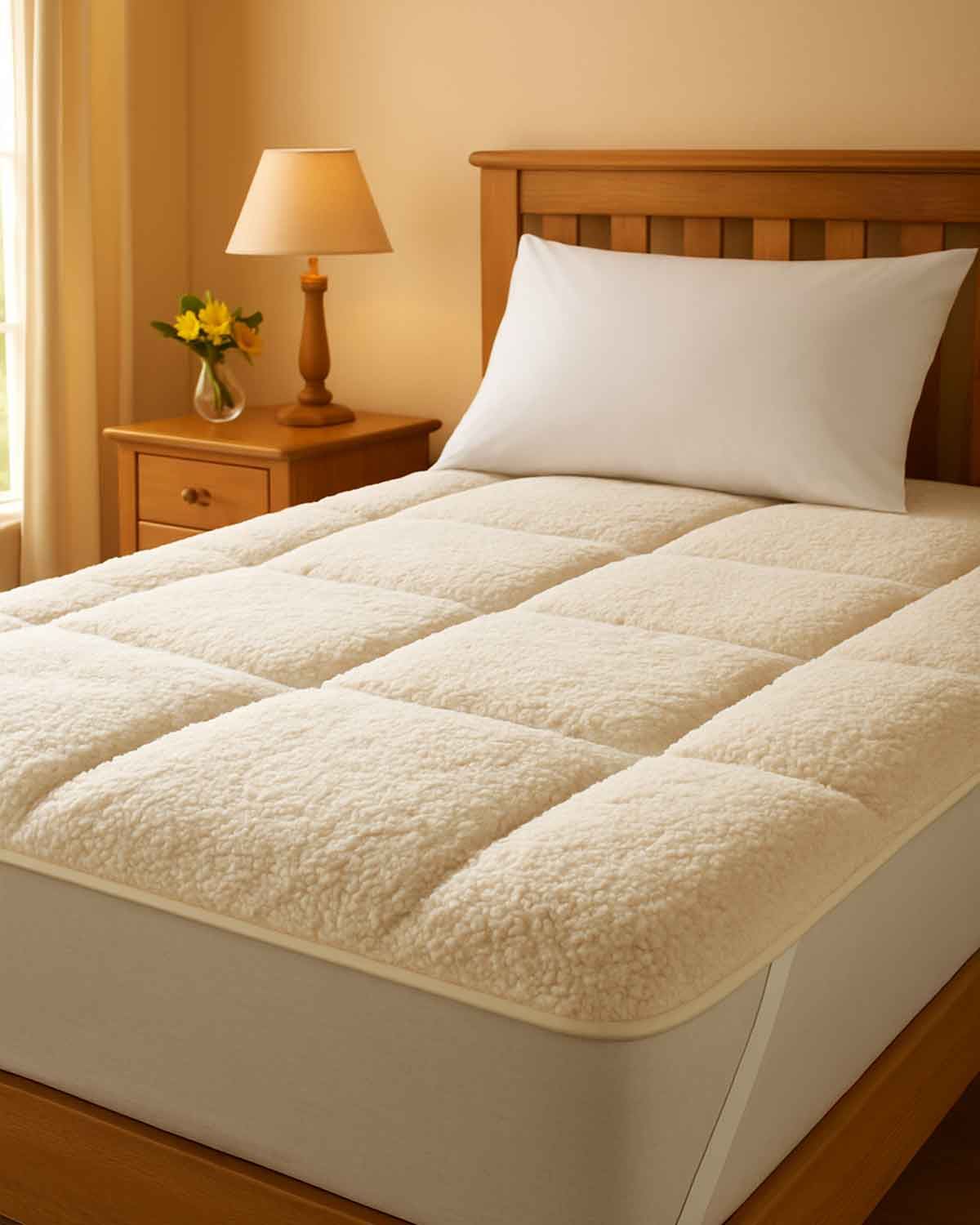 Sherpa Fleece Deep Pile Mattress Topper - Country Collection