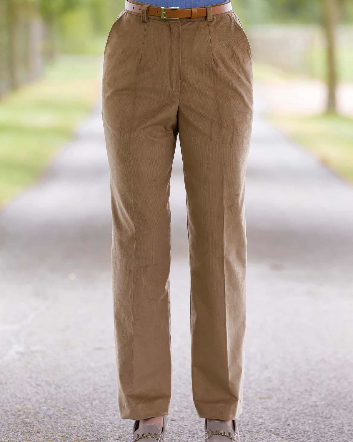 Needlecord Trousers  Ladies - Fawn - Country Collection