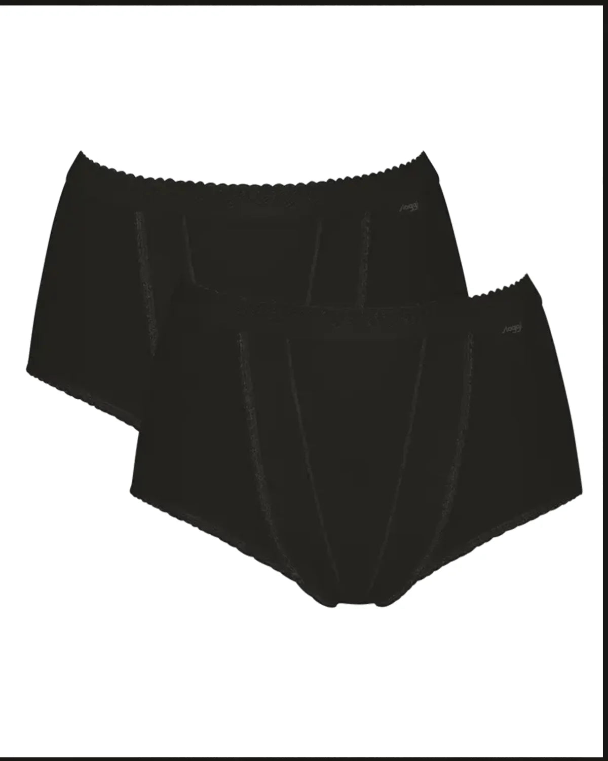 Sloggi Maxi Control Cotton Briefs 2 Pack – Black