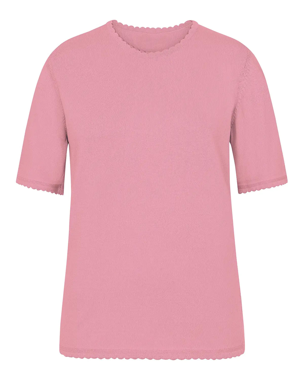Ladies’ Pure Cotton Scalloped Edge Top – Bouquet