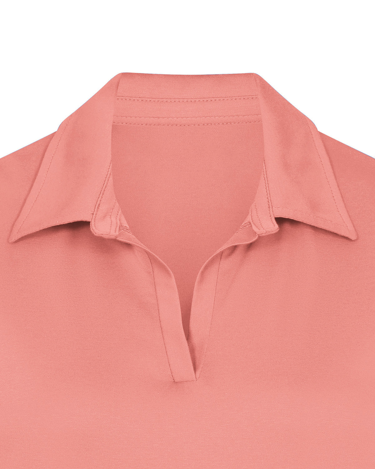 Ladies’ Silky Cotton Short Sleeve Polo Top – Coral