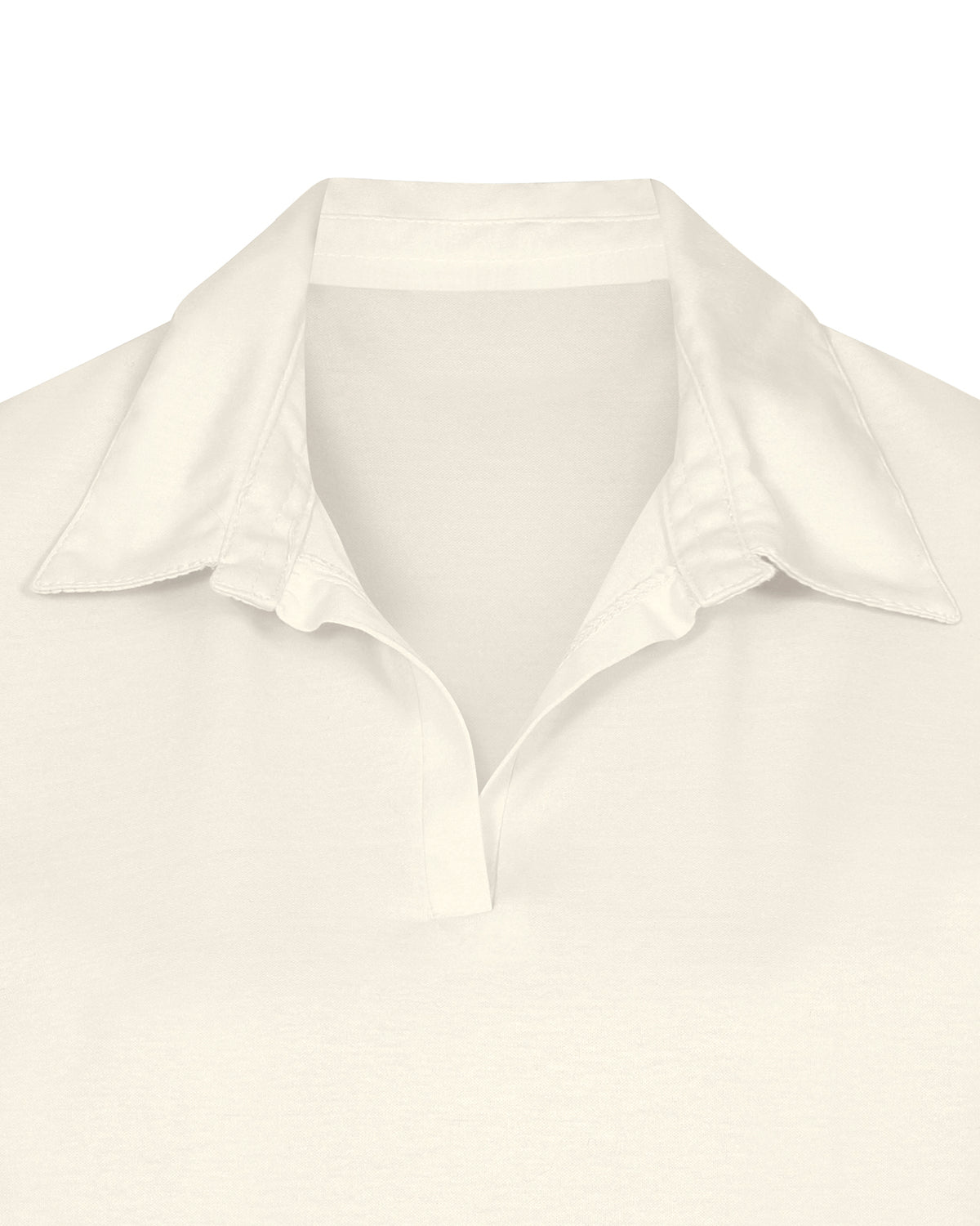 Ladies’ Silky Cotton Short Sleeve Polo Top – Cream