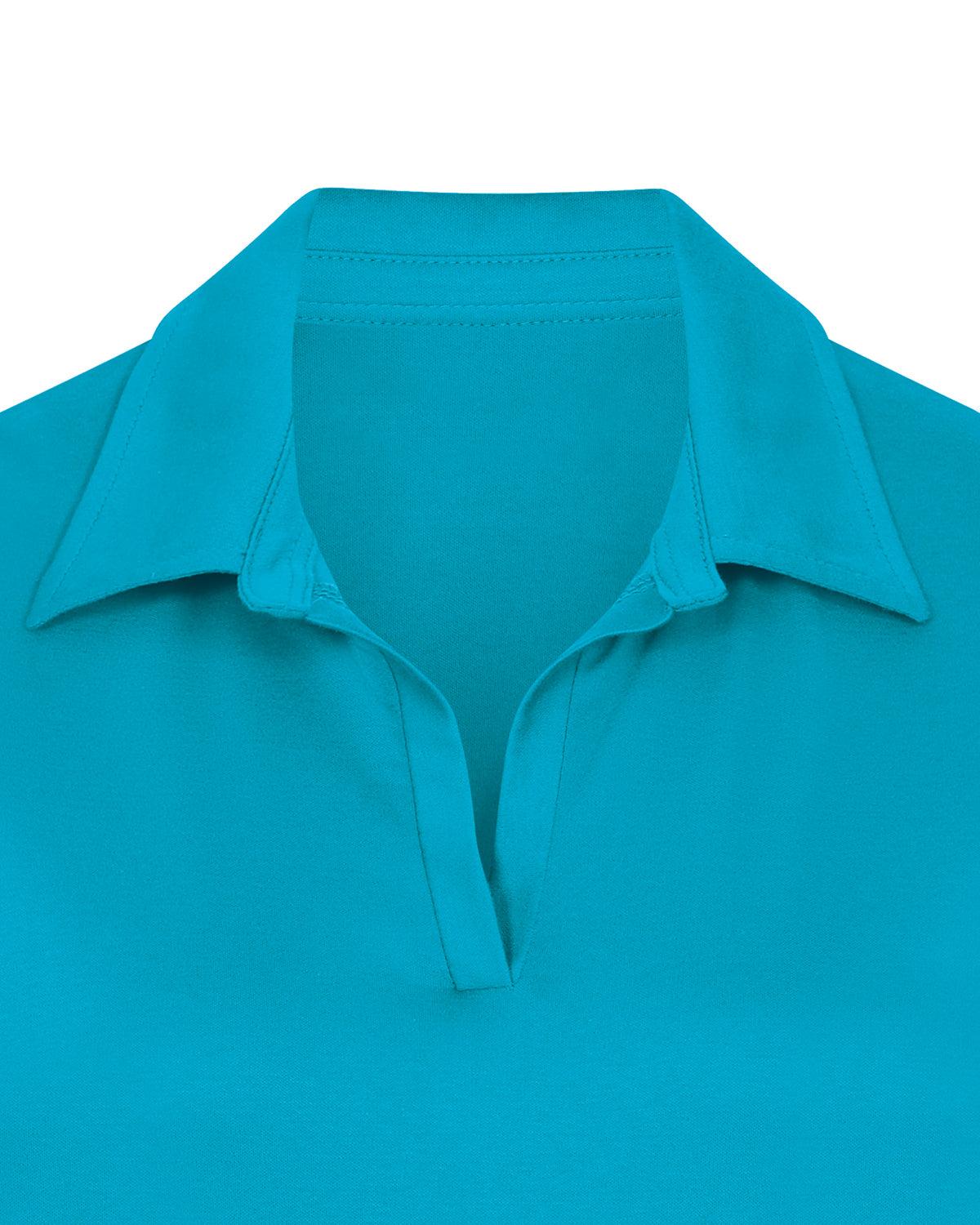 Ladies’ Silky Cotton Short Sleeve Polo Top – Lagoon