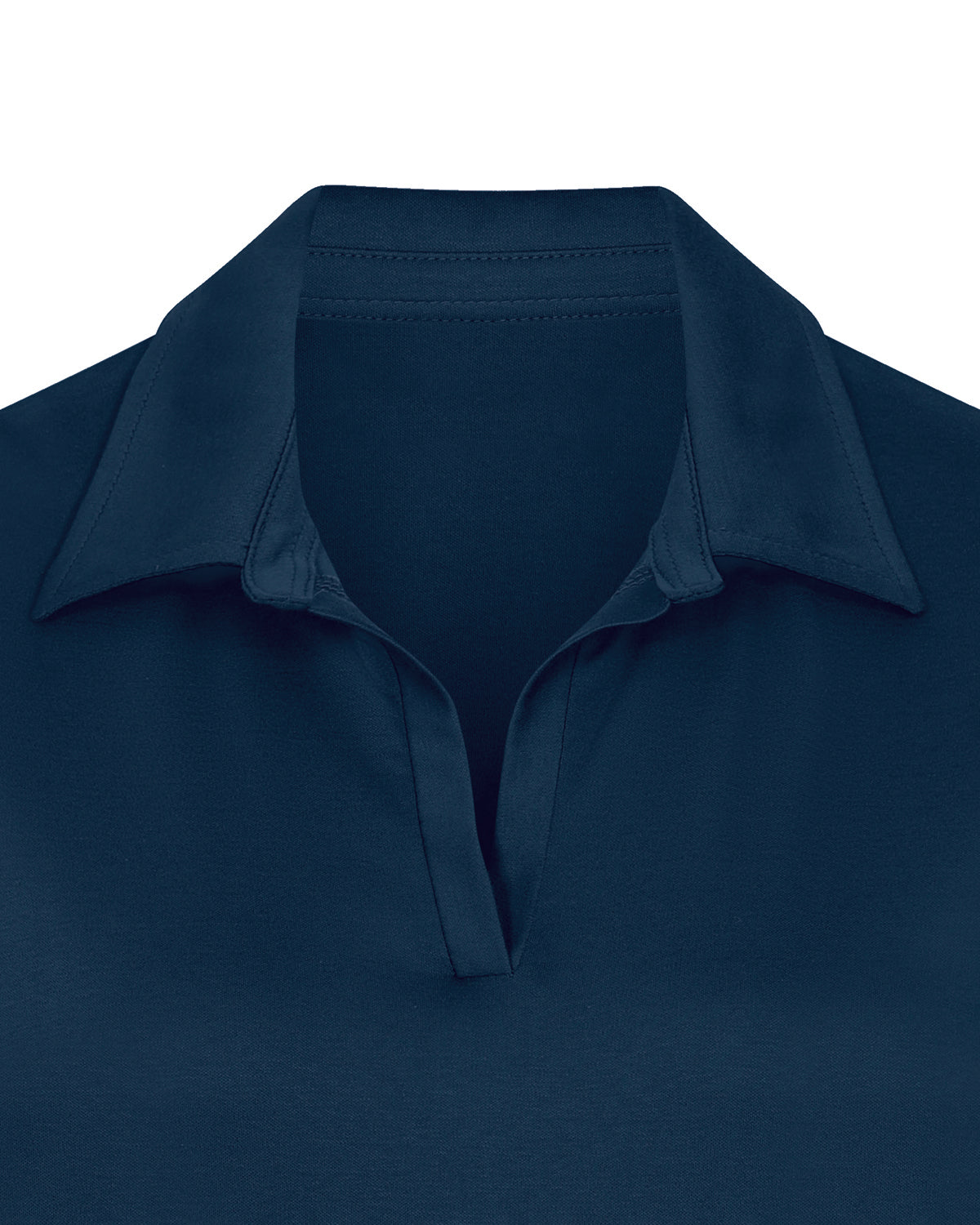 Ladies’ Silky Cotton Short Sleeve Polo Top – Navy