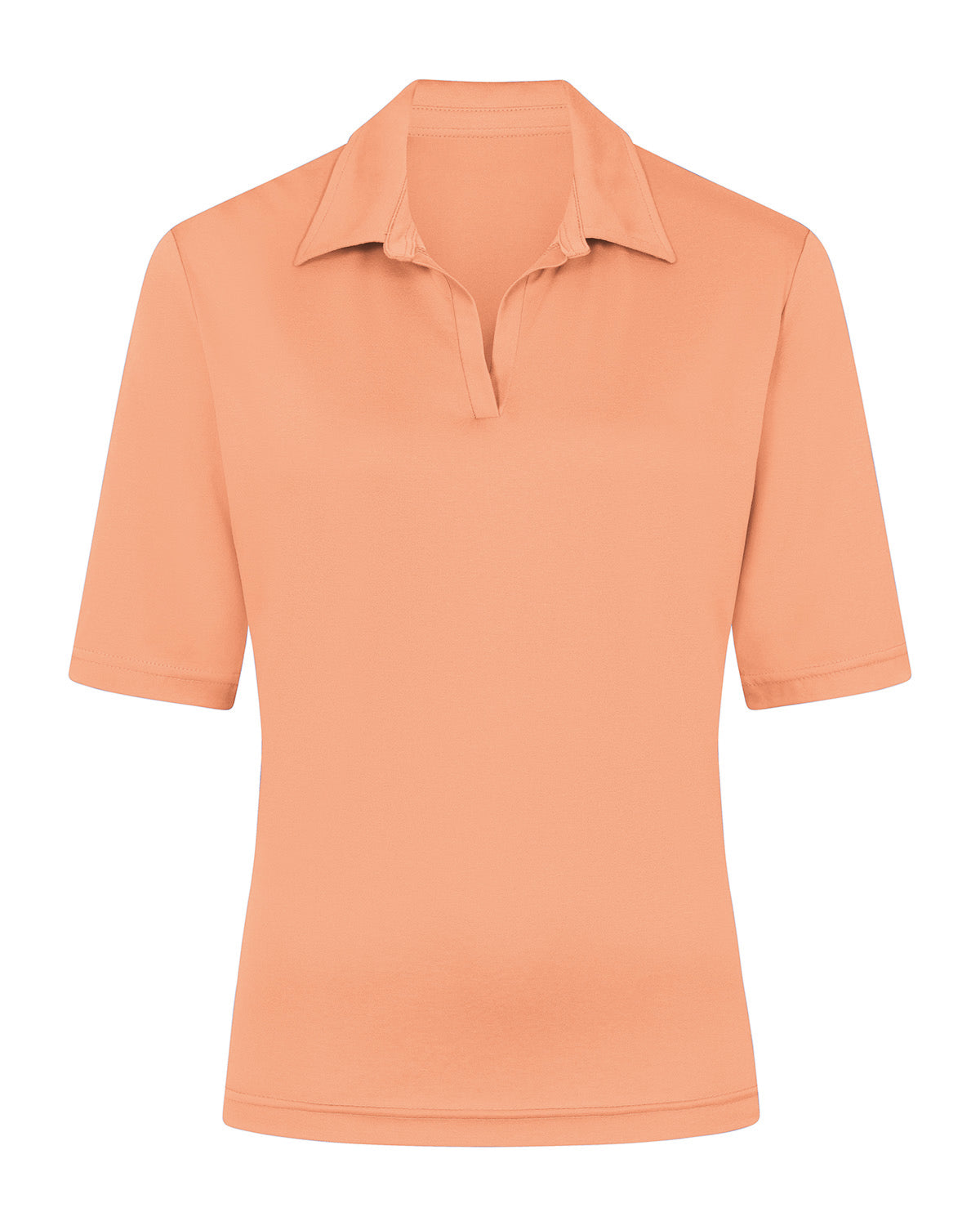 Ladies’ Silky Cotton Short Sleeve Polo Top – Papaya