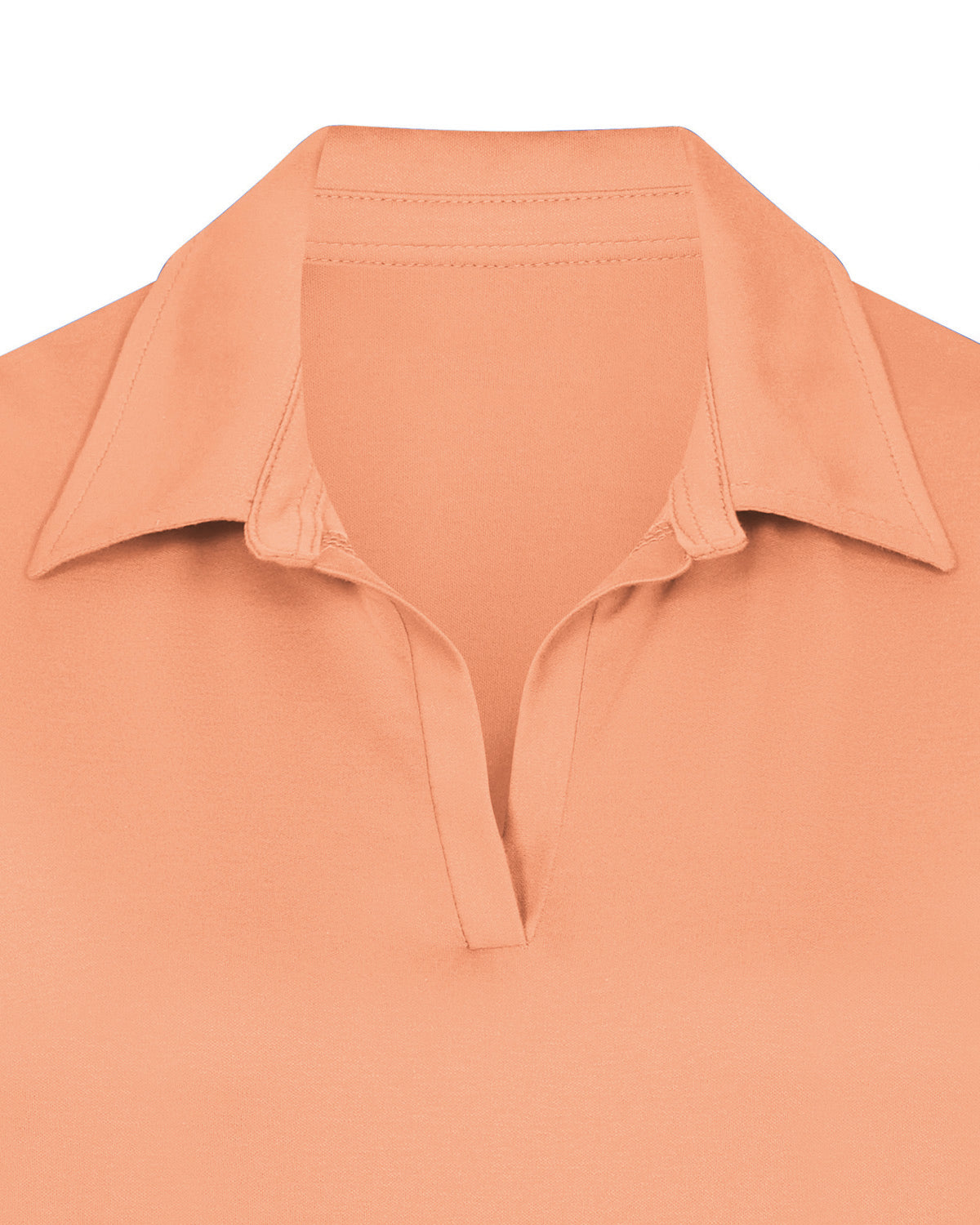 Ladies’ Silky Cotton Short Sleeve Polo Top – Papaya