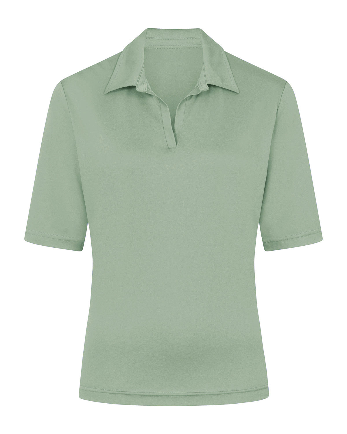 Ladies’ Silky Cotton Short Sleeve Polo Top – Sage