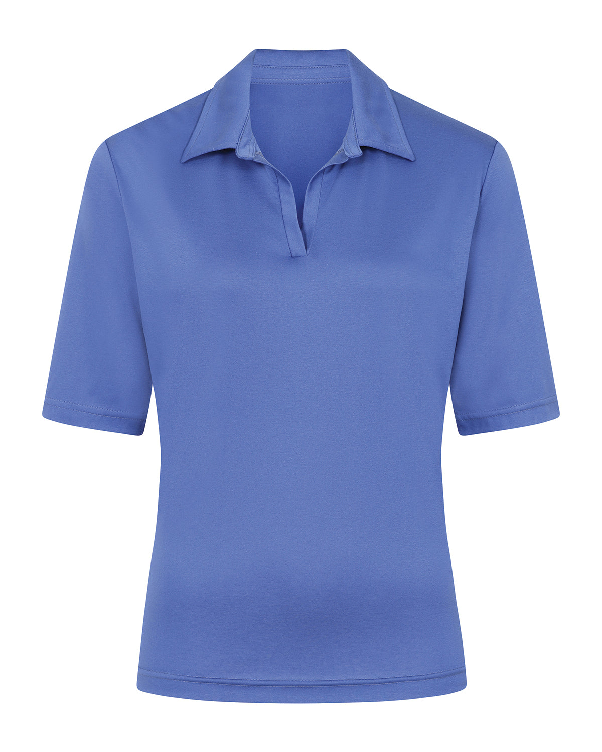 Ladies’ Silky Cotton Short Sleeve Polo Top – Sapphire