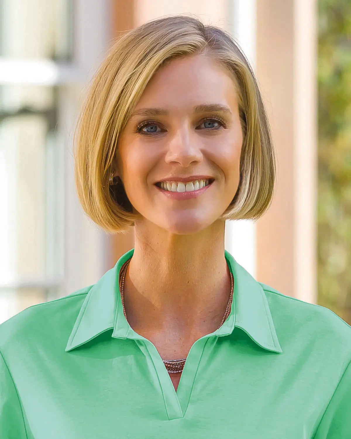Ladies’ Silky Cotton Short Sleeve Polo Top – Spearmint