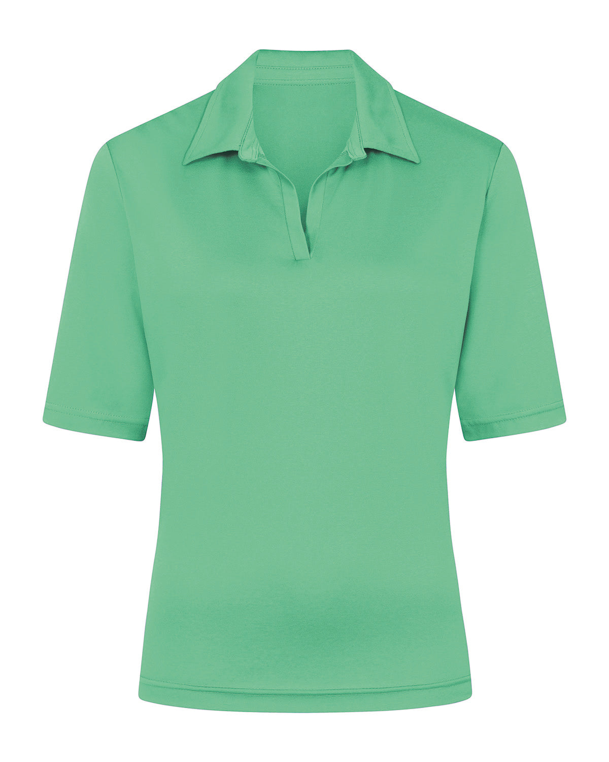 Ladies’ Silky Cotton Short Sleeve Polo Top – Spearmint