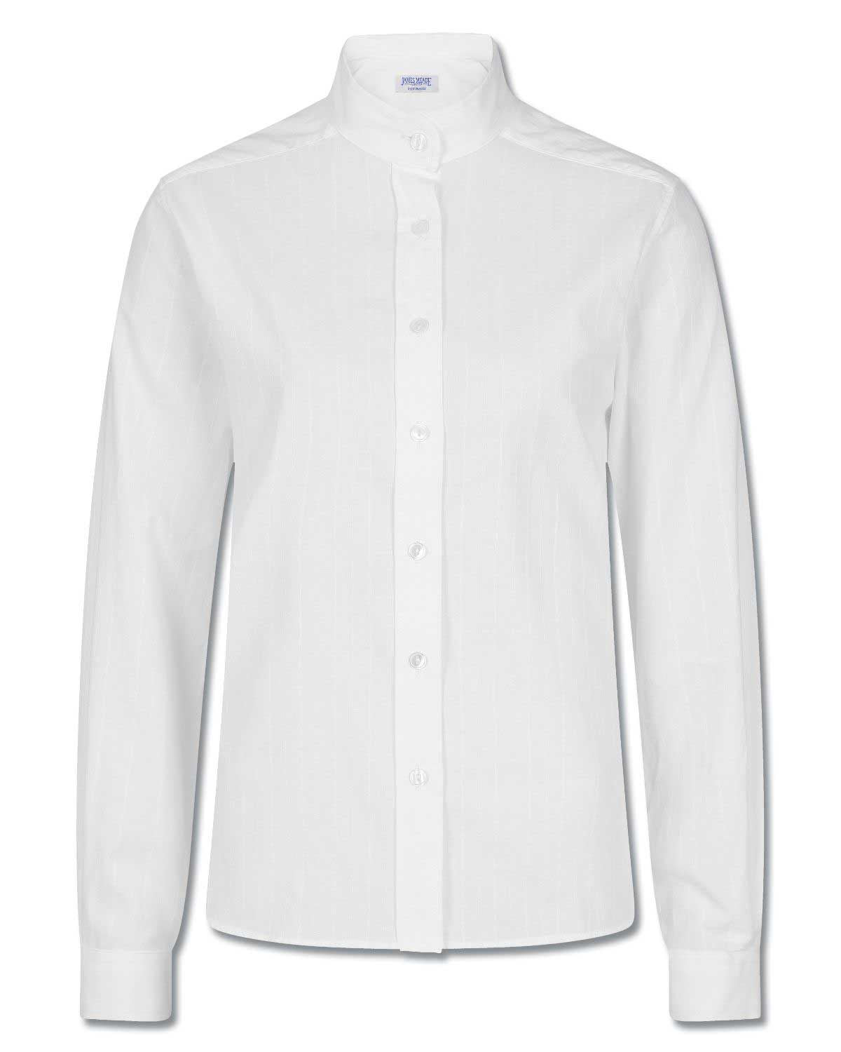 Erin Pure Cotton White Long Sleeved Blouse  - Image 2 - Country Collection