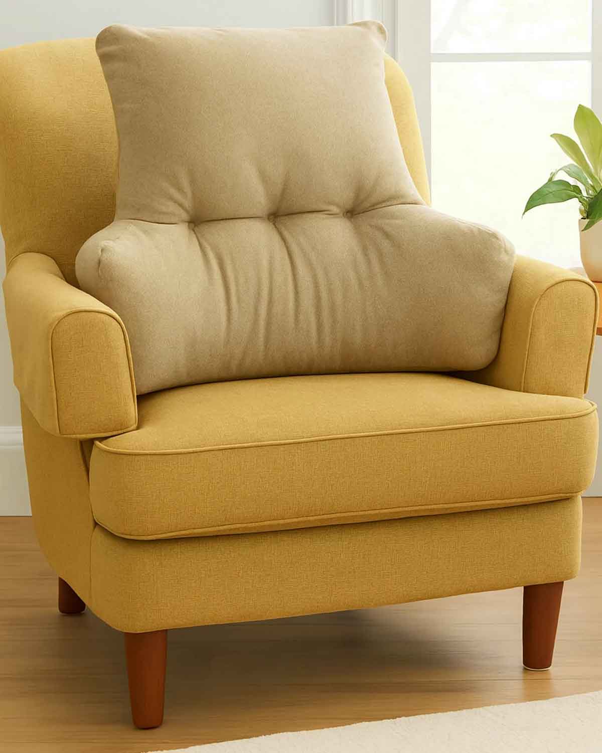 Microfibre Back Support Pillow  - Sand