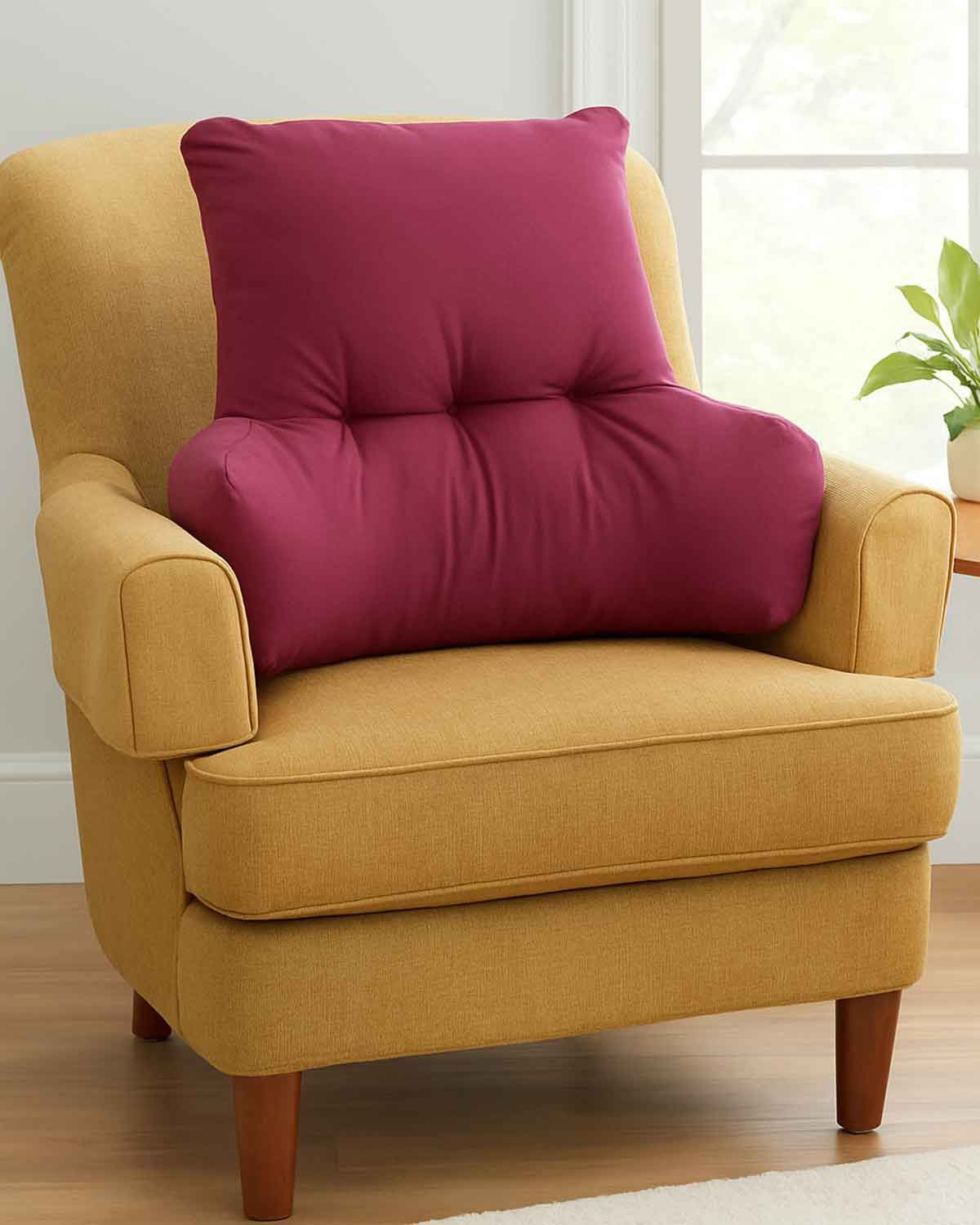 Microfibre Back Support Pillow - Wine - Country Collection