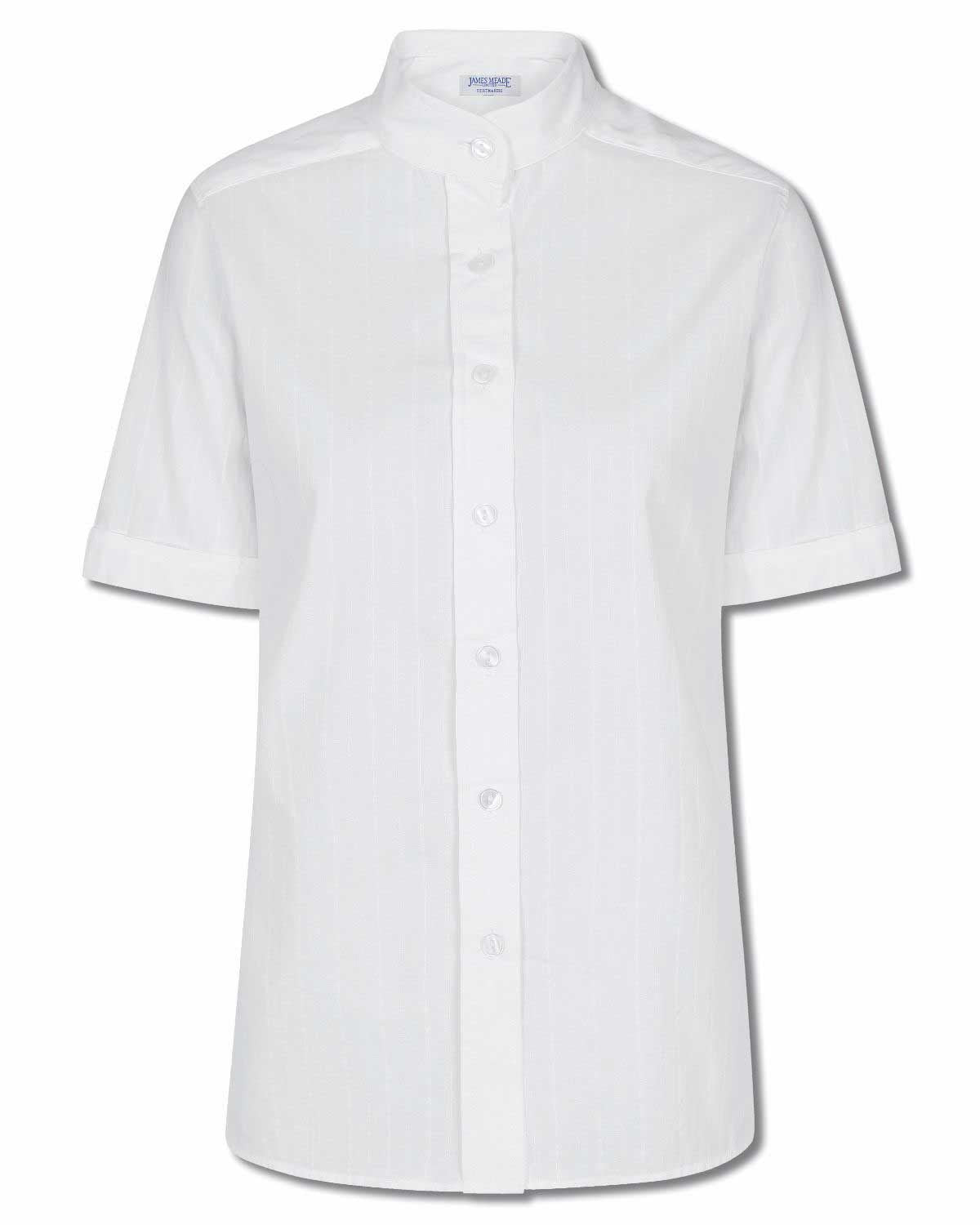 Erin Pure Cotton White Short Sleeved Blouse  - Image 2 - Country Collection