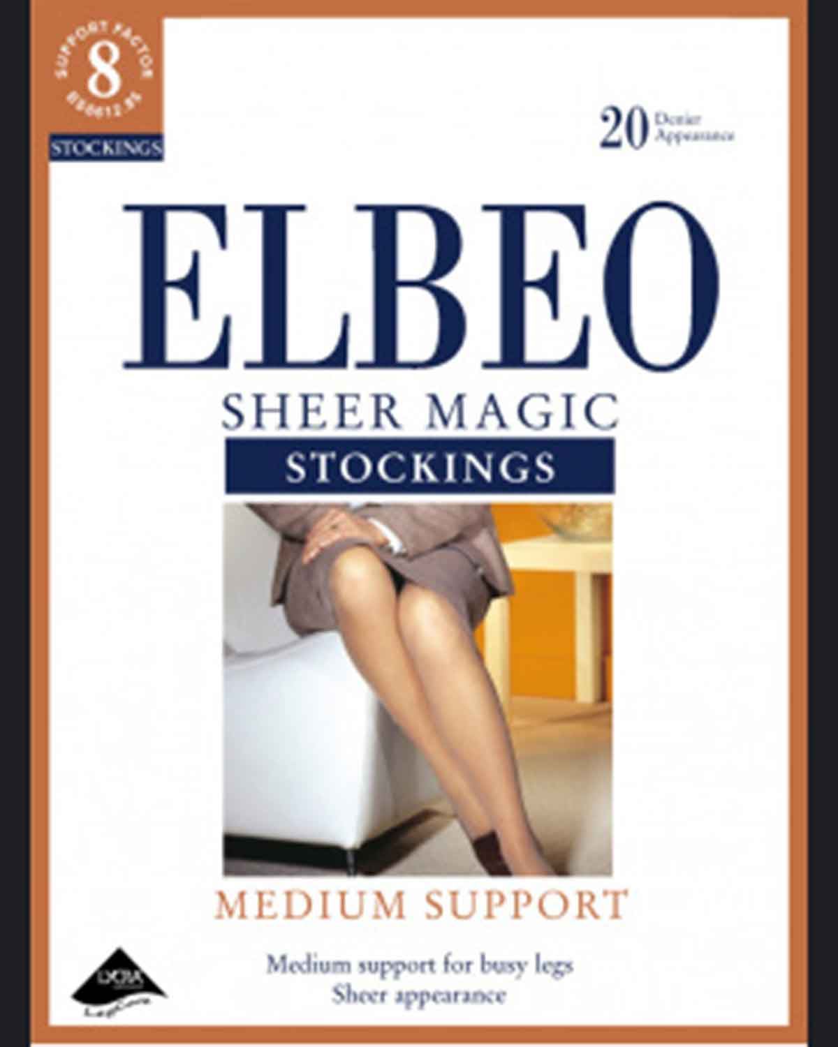 Elbeo Sheer Magic Medium Support Stockings - Cafe Creme - Country Collection