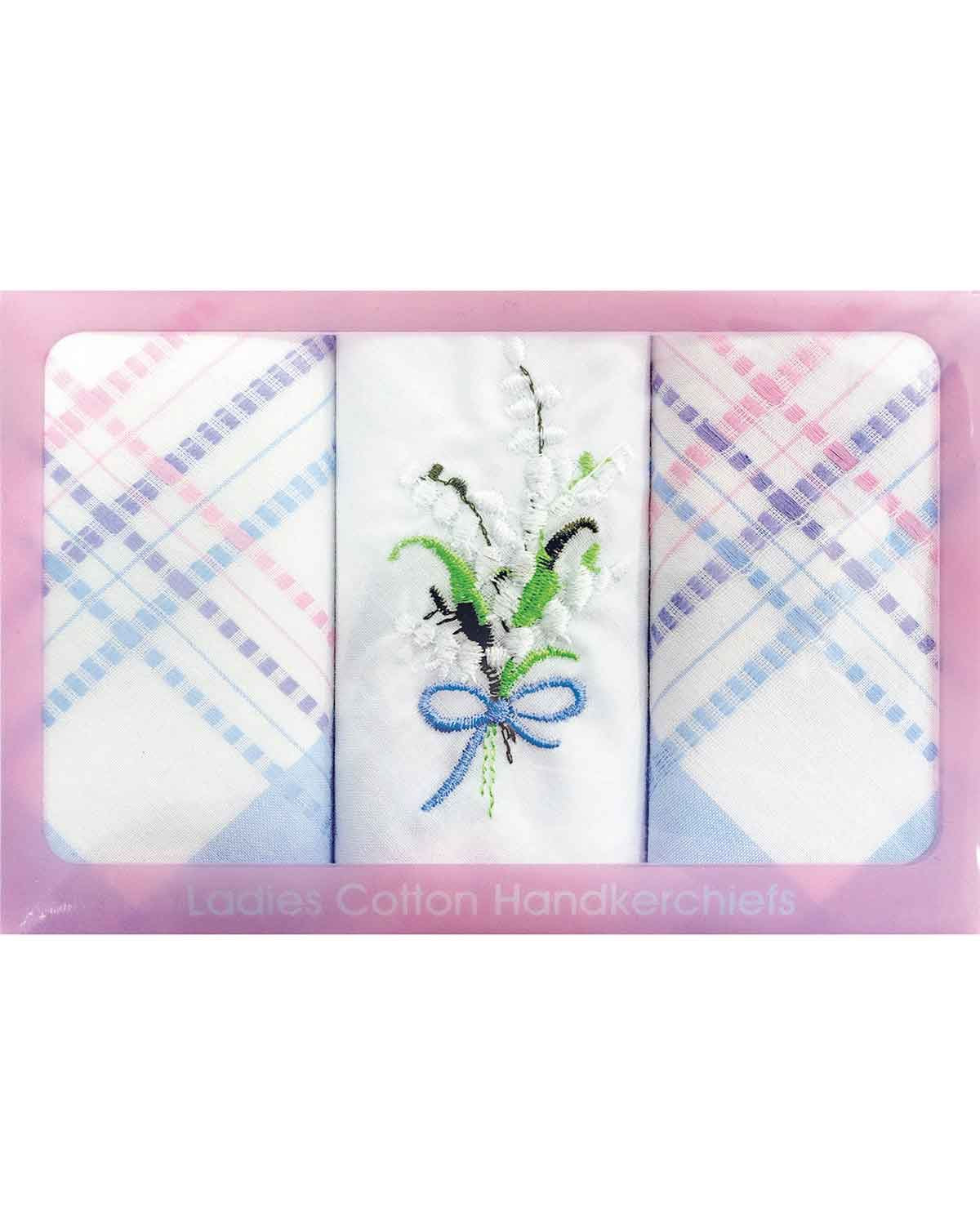 Ladies Embroidered Pure Cotton Handkerchiefs 2 Boxes of 3 - Image 2 - Country Collection
