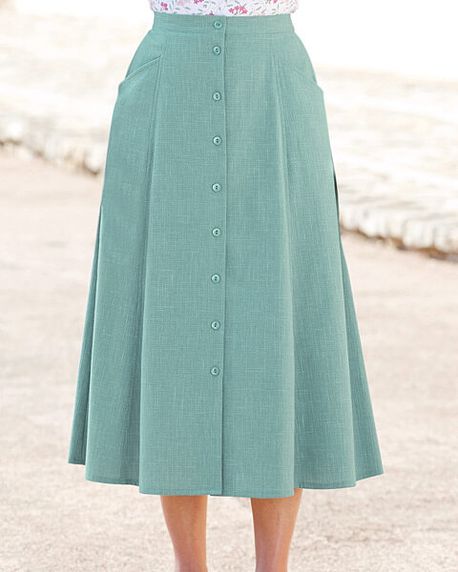Polly Skirt - Eucalyptus - Country Collection