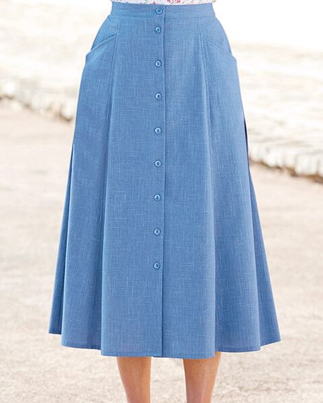 Polly Skirt - Blue - Country Collection
