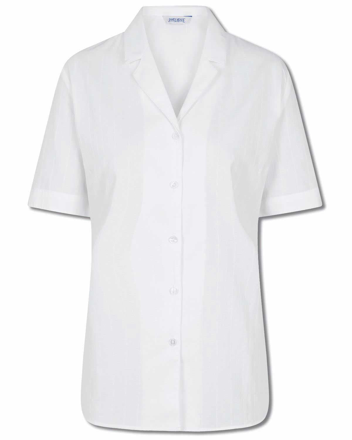 Hilary Pure Cotton White Revere Blouse - Image 2 - Country Collection