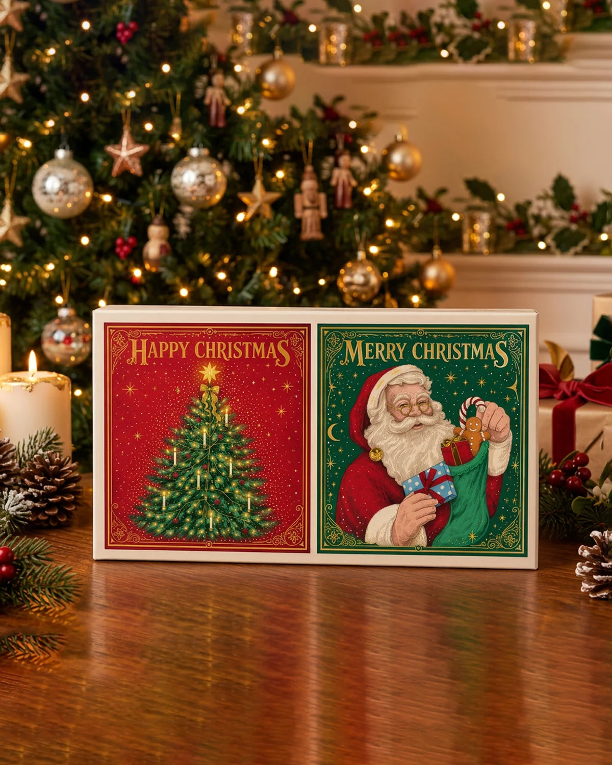 Pack of 10 Christmas Cards – Tree Design