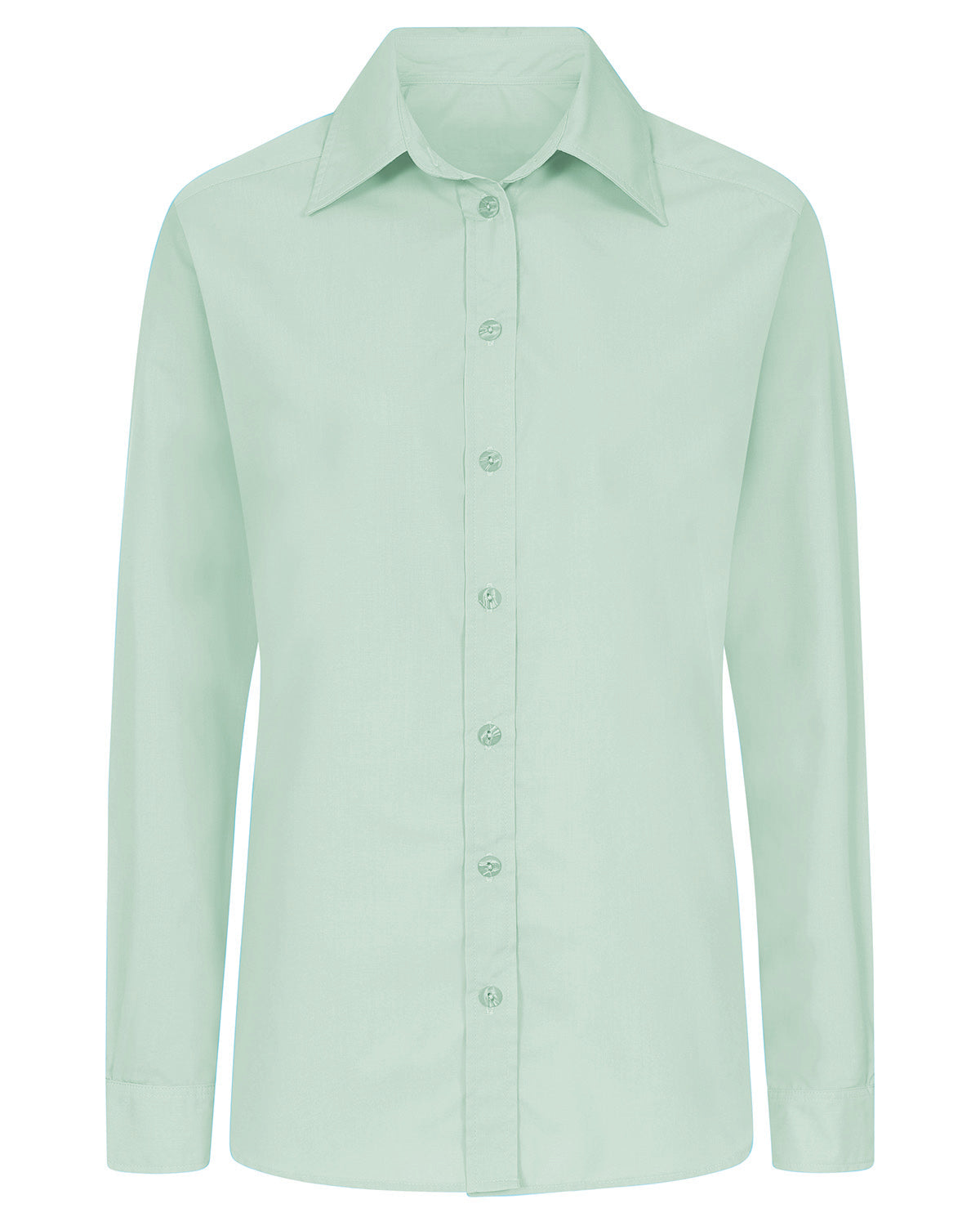 Ladies’ Easycare Polycotton Long Sleeve Shirt – Mint