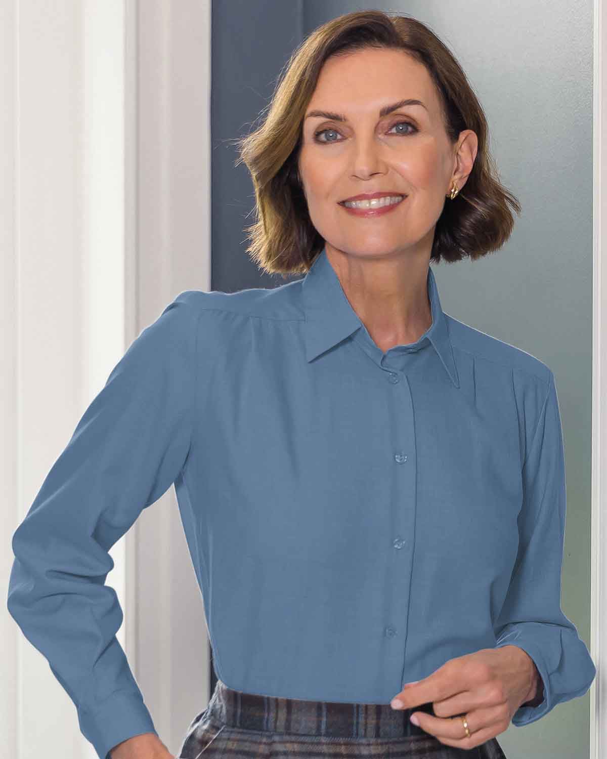 Soft Handle Blouses - Light Blue - Country Collection